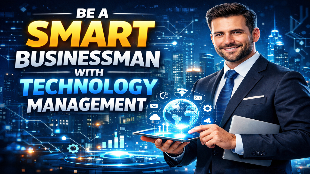 Be A Smart Businessman With Technology Management टेक्नोलॉजी मैनेजमेंट के साथ एक स्मार्ट बिजनेसमैन बनें टेक्नोलॉजी तेज़ी से बदल रही है, इसलिए CEO और एग्जीक्यूटिव्स के लिए लेटेस्ट डेवलपमेंट के बारे में अपडेट रहना ज़रूरी है। नई टेक्नोलॉजी का ज़्यादा से ज़्यादा फायदा उठाने के लिए पढ़ाई करने की आदत डालें, जिससे आपका समय ज़्यादा कुशल बने। सिर्फ इसलिए लेटेस्ट गैजेट खरीदने के जाल में न फंसें क्योंकि यह लेटेस्ट ज़रूरी चीज़ है। आपको सोचना और प्लान करना होगा कि क्या यह आपको बेहतर परफॉर्म करने में मदद करता है और कैसे मदद करता है।